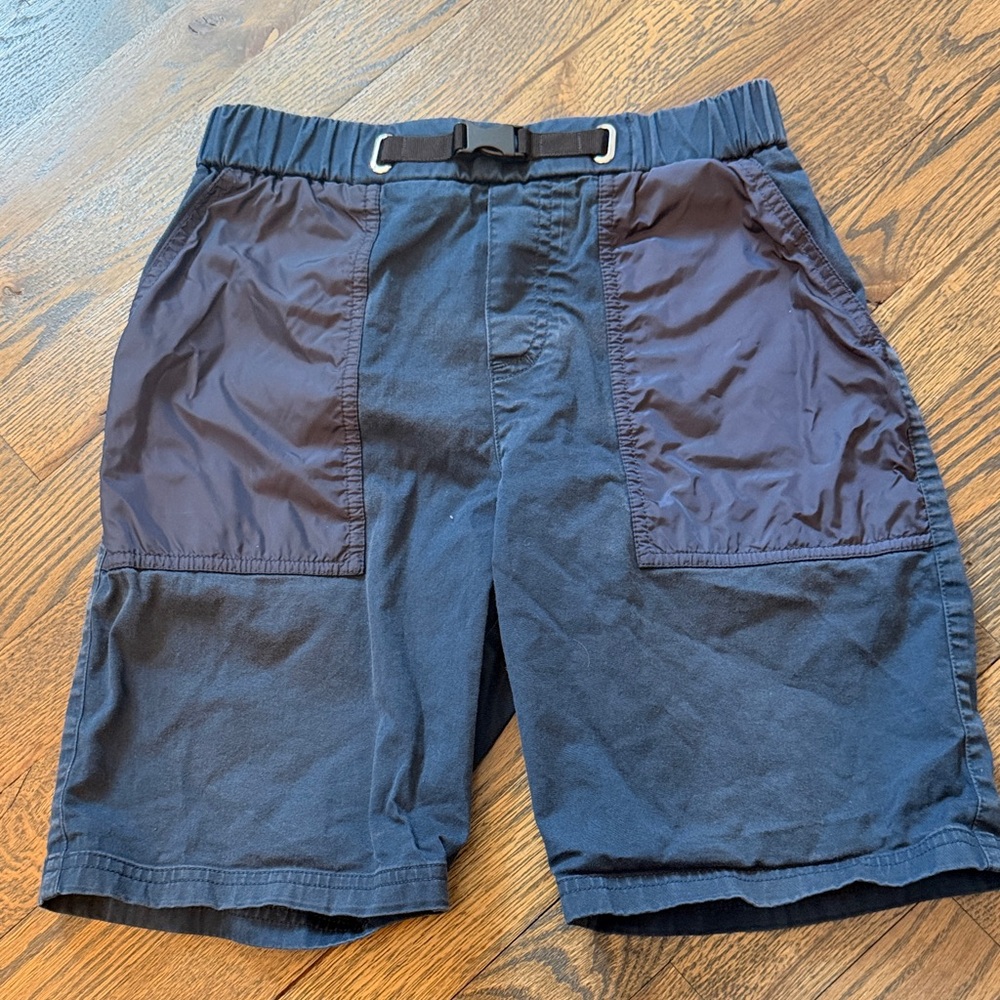 Moncler Navy Two-Tone Kids Athletic Shorts